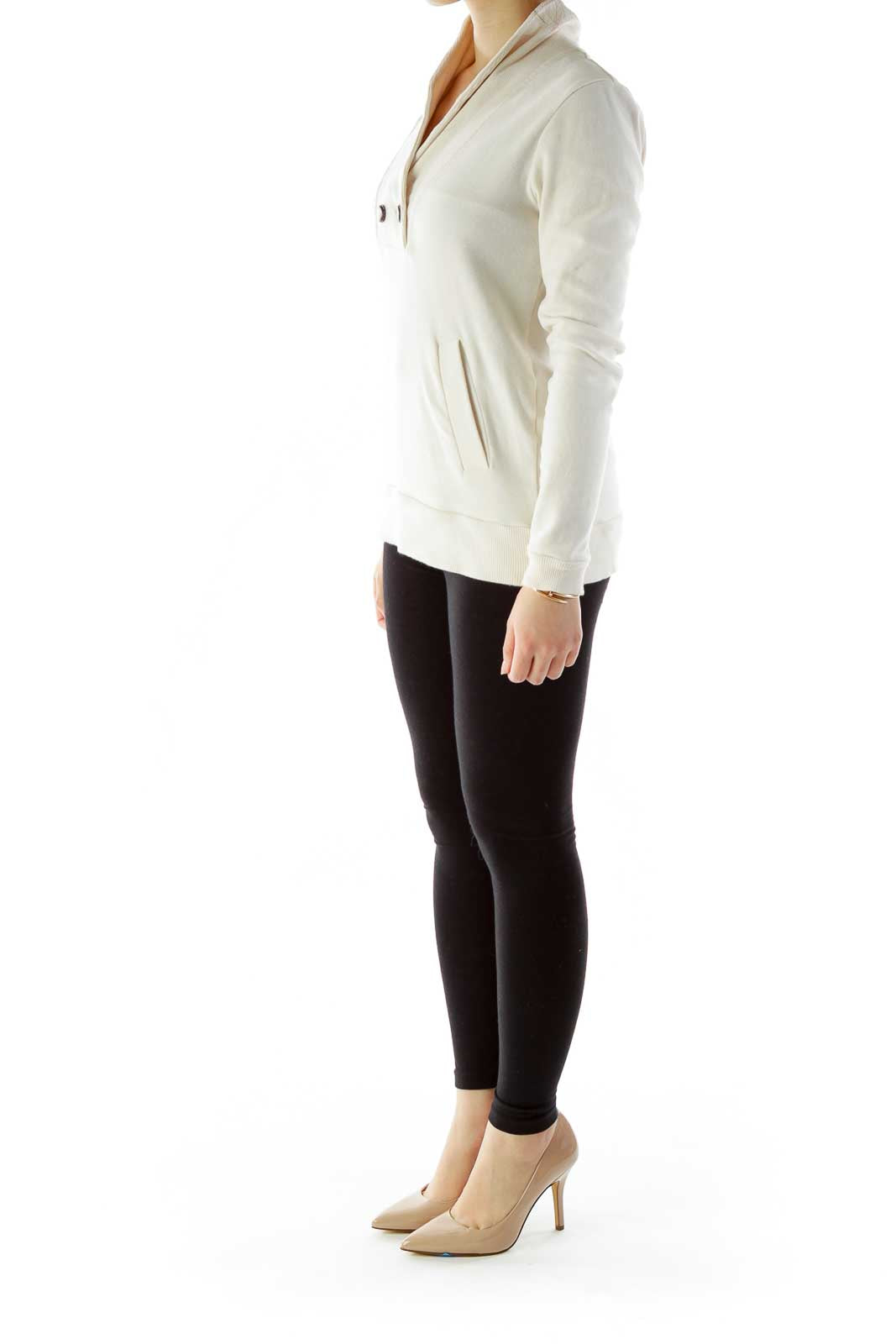 Cream Pocketed Sweater