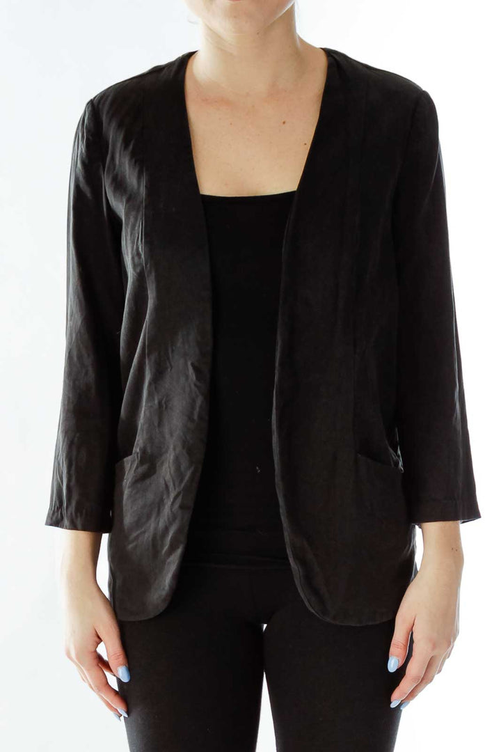 Black Pocketed Blazer