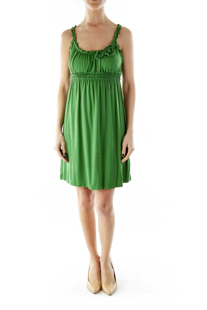 Green Scrunched Dress