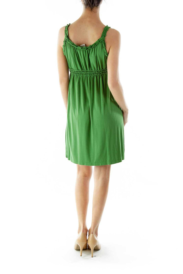 Green Scrunched Dress