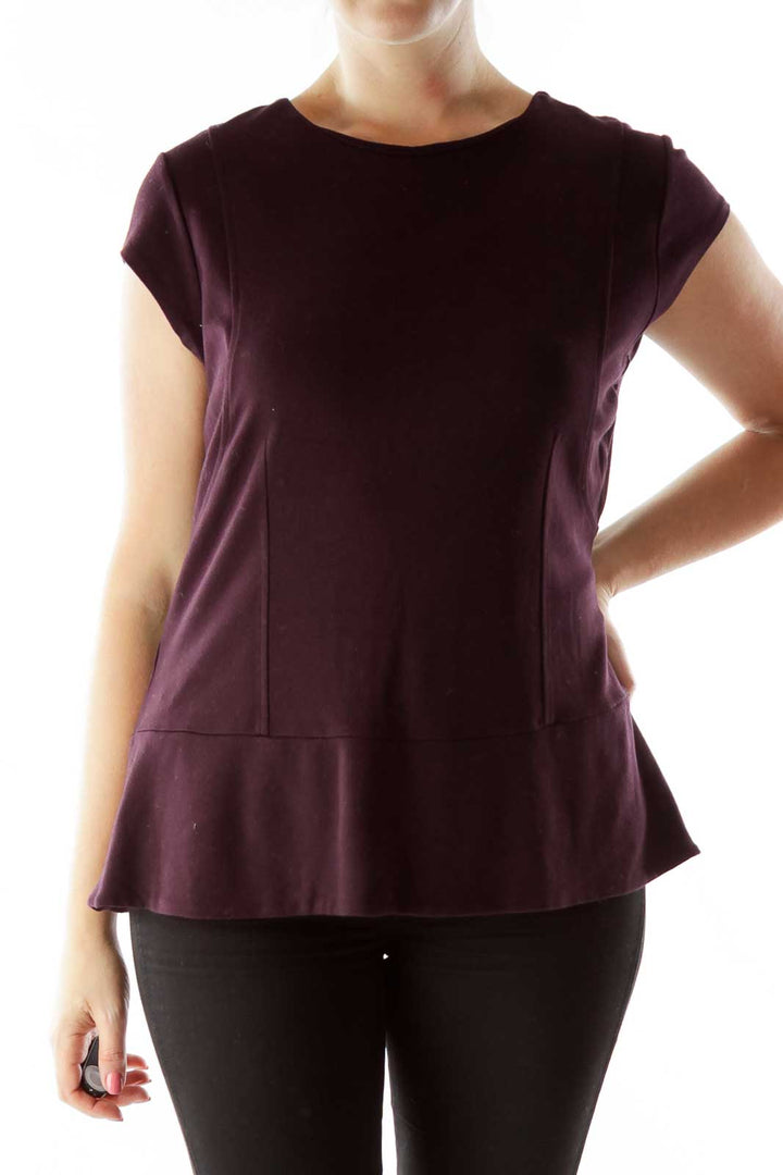 Purple Peplum Top