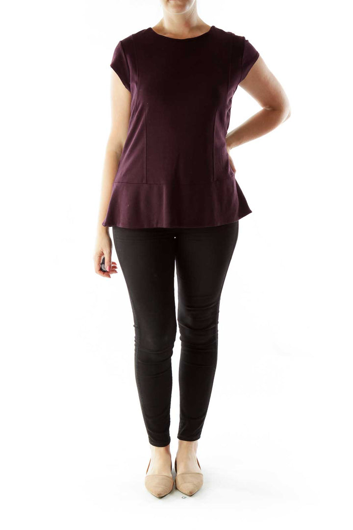 Purple Peplum Top