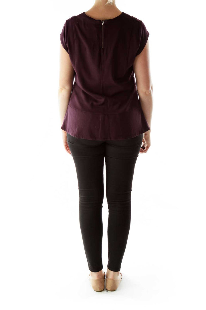 Purple Peplum Top