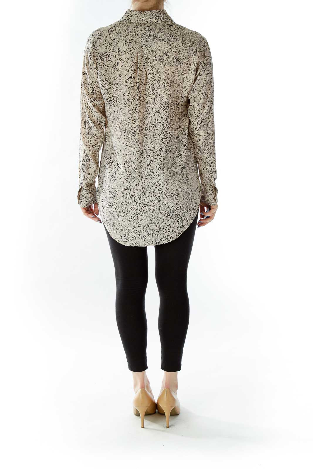 Black Beige Printed Shirt