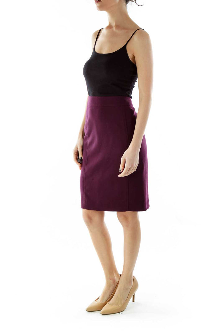 Wine Pencil Skirt