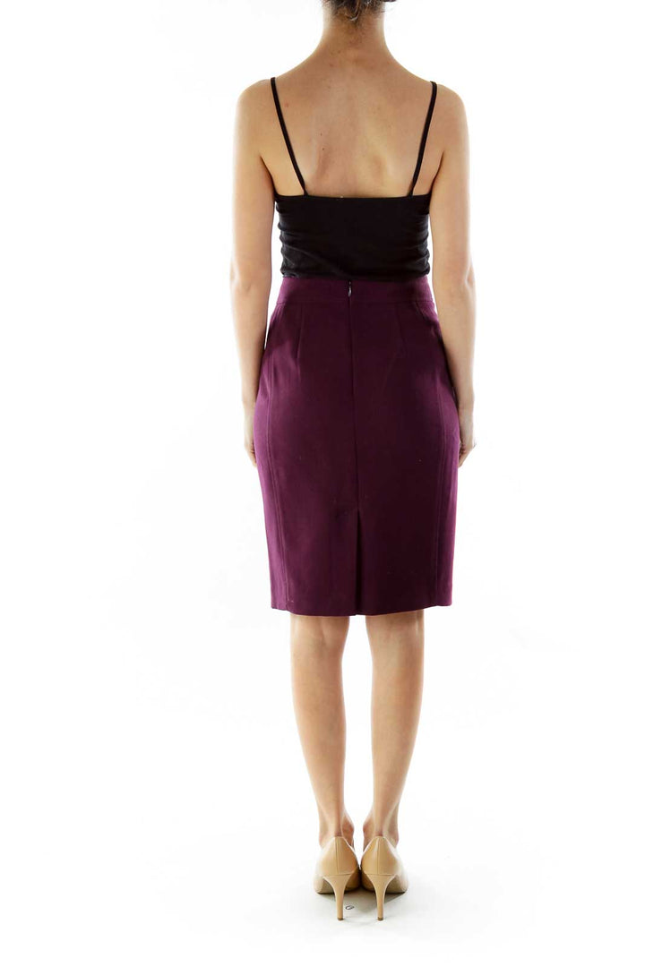 Wine Pencil Skirt