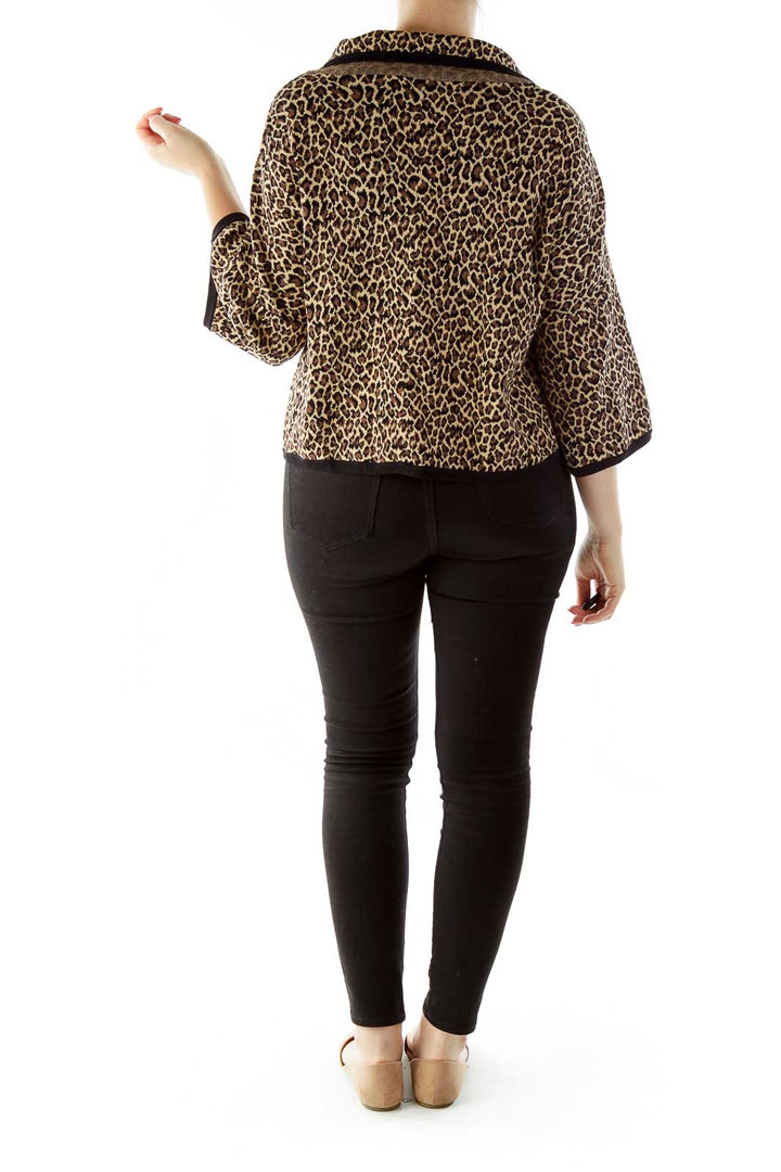 Brown Black Cheetah Blazer