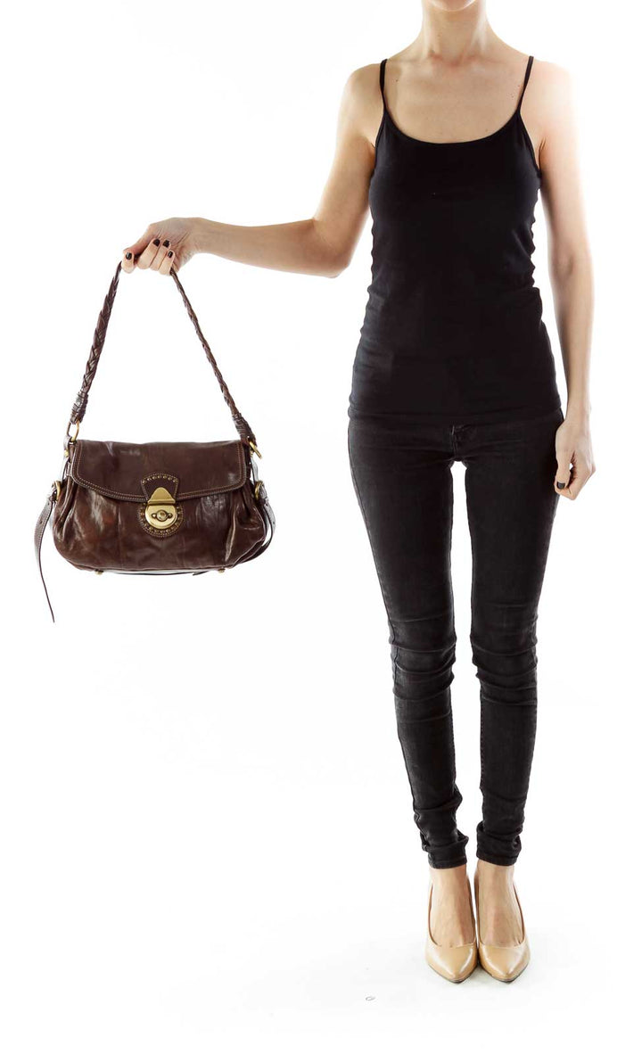 Brown Leather Shoulder Bag