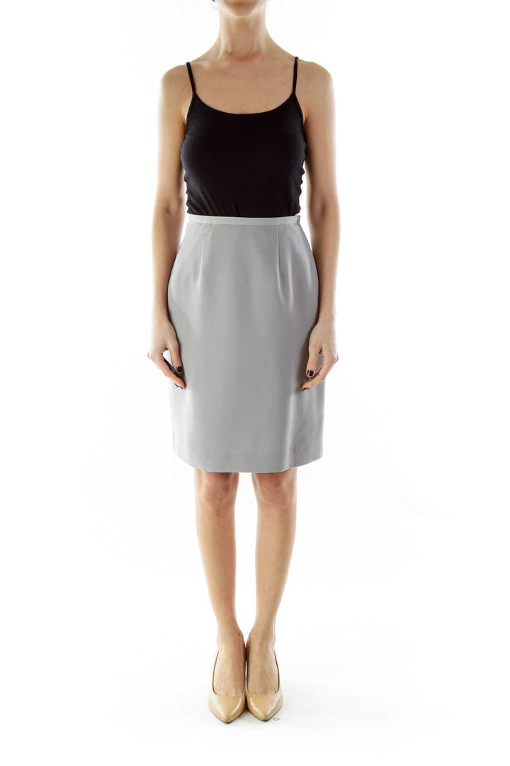 Gray A-Line Skirt