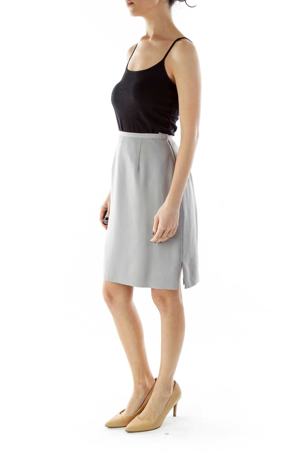 Gray A-Line Skirt