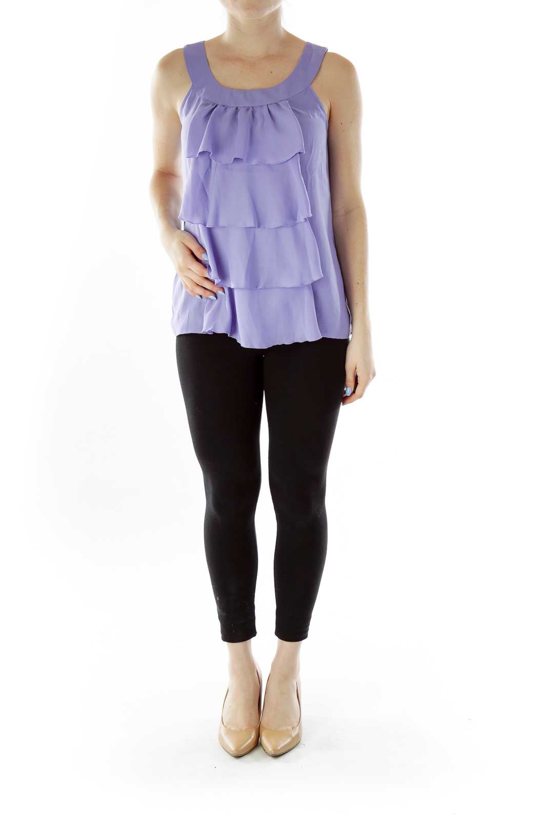 Purple Ruffled Blouse