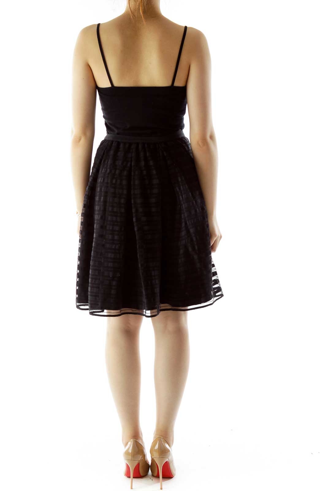 Black Layered A-Line Skirt