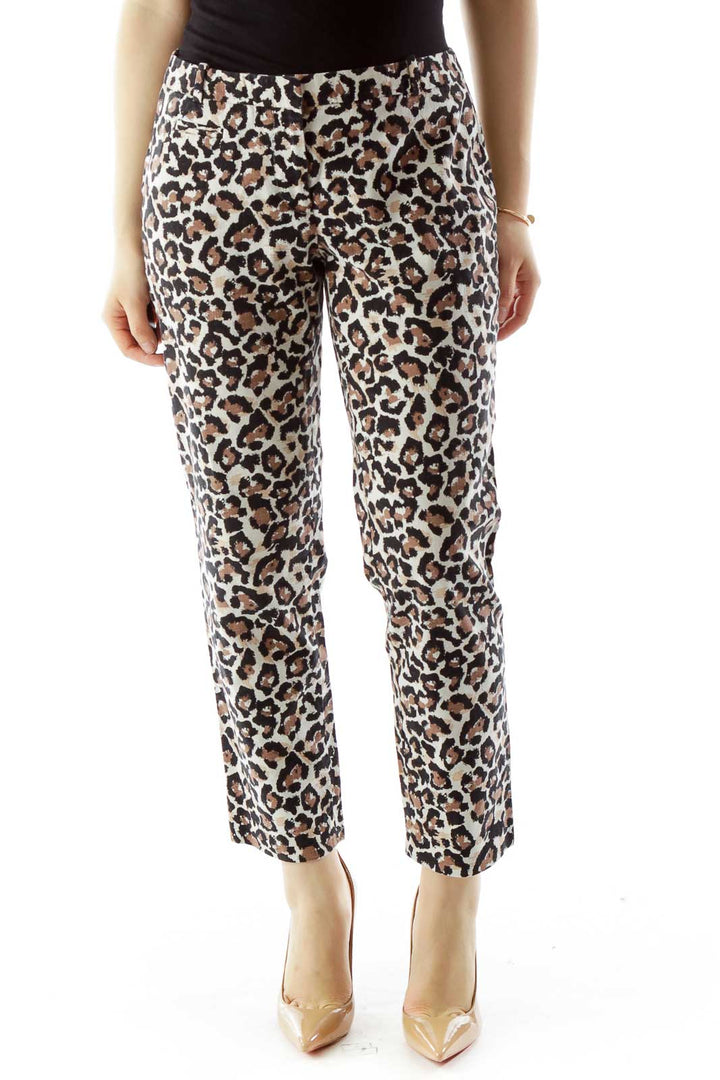 Black Brown Cheetah Pants