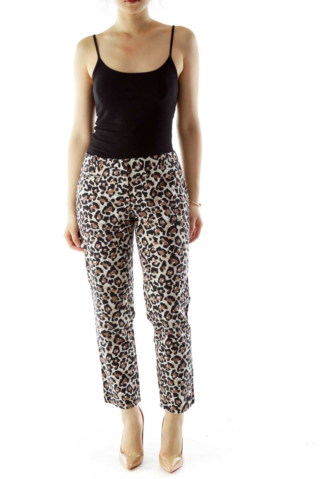 Black Brown Cheetah Pants