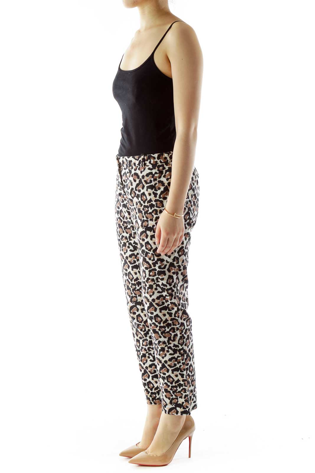 Black Brown Cheetah Pants