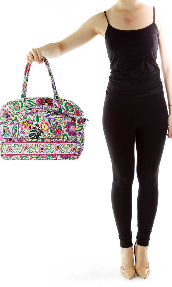 Multicolor Floral Print Shoulder Bag