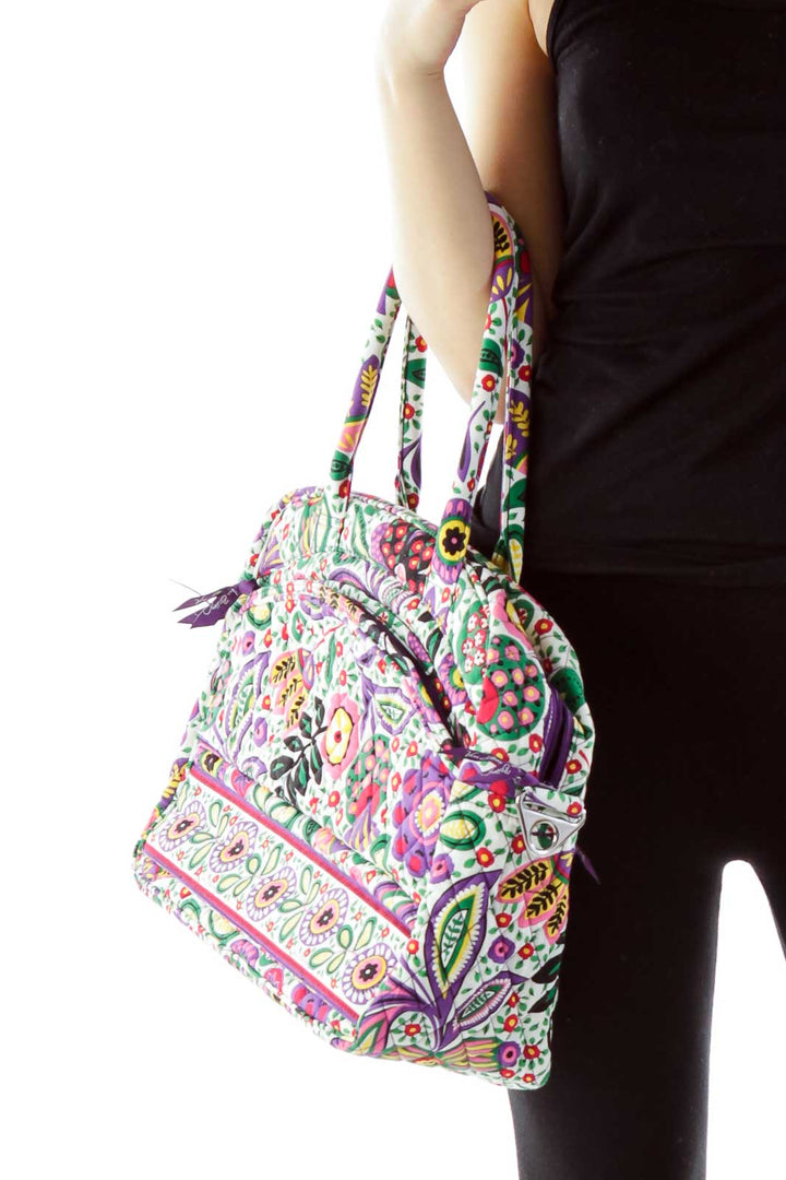 Multicolor Floral Print Shoulder Bag