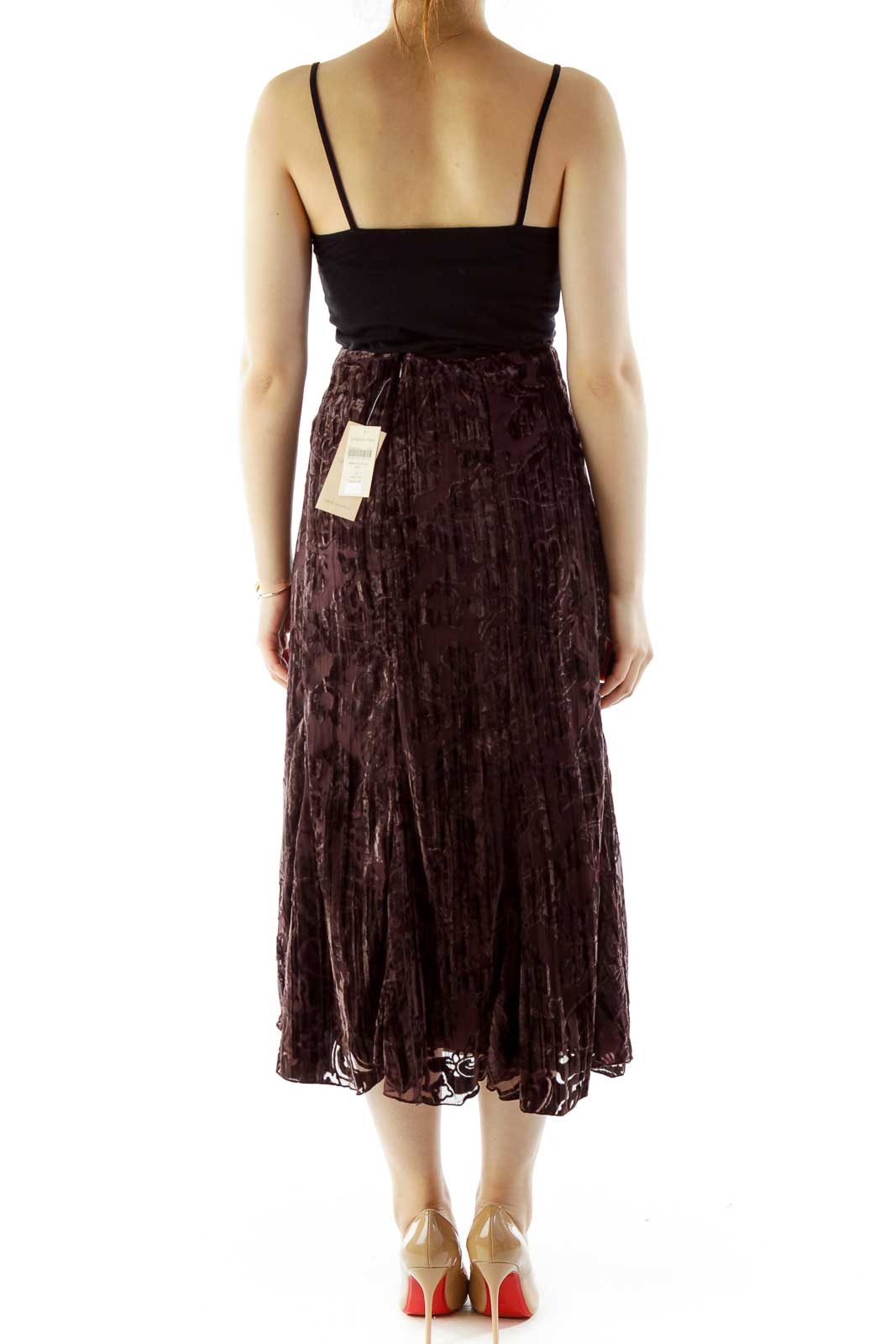 Brown Suede Maxi Skirt