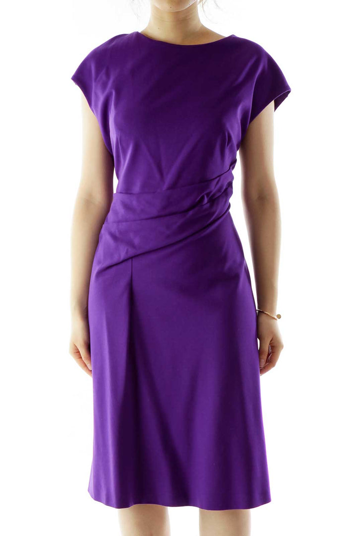 Iris Purple A-Line Day Dress