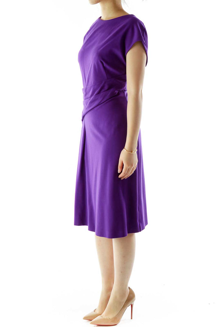 Iris Purple A-Line Day Dress