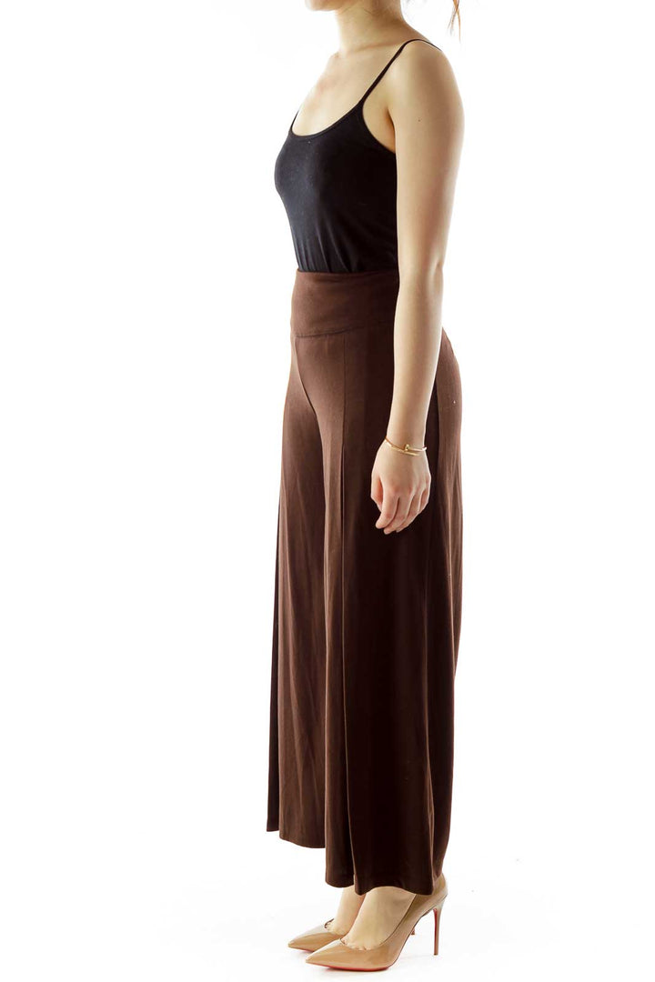 Brown Wide-Leg Pants