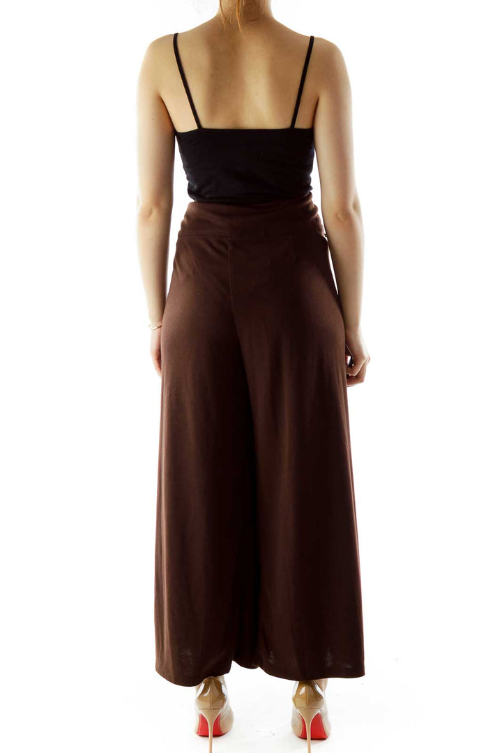 Brown Wide-Leg Pants