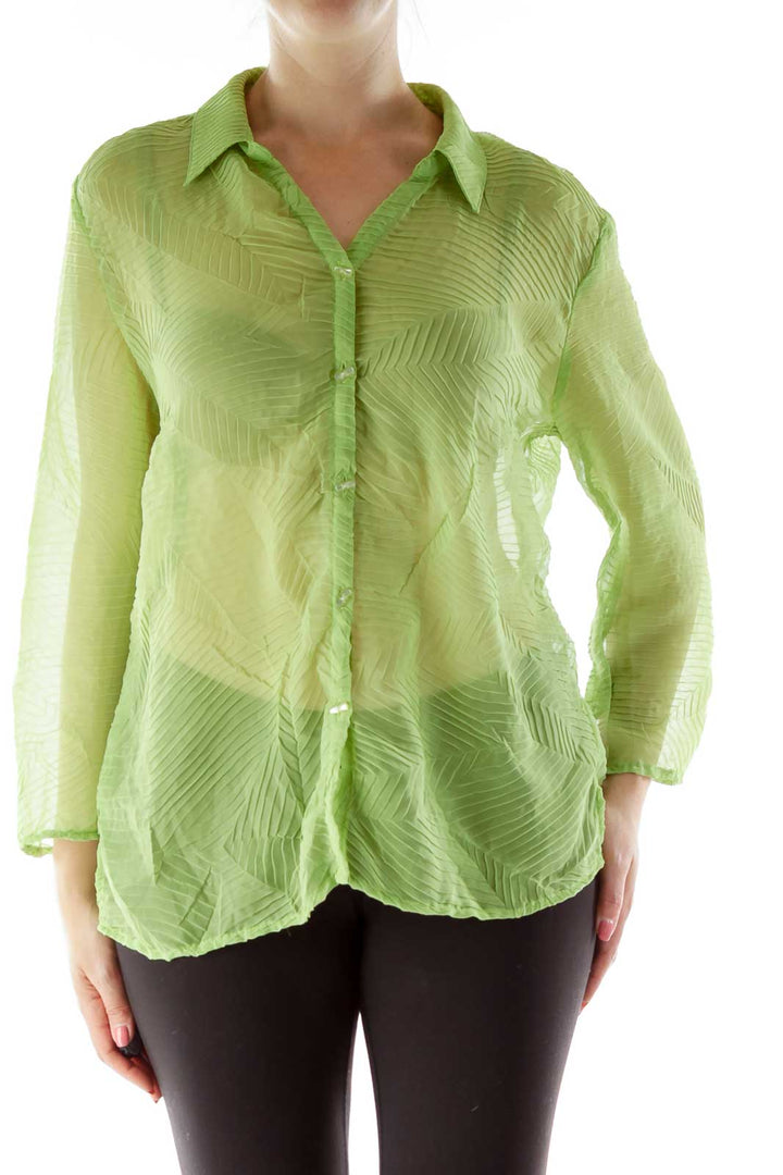 Green Sheer Blouse