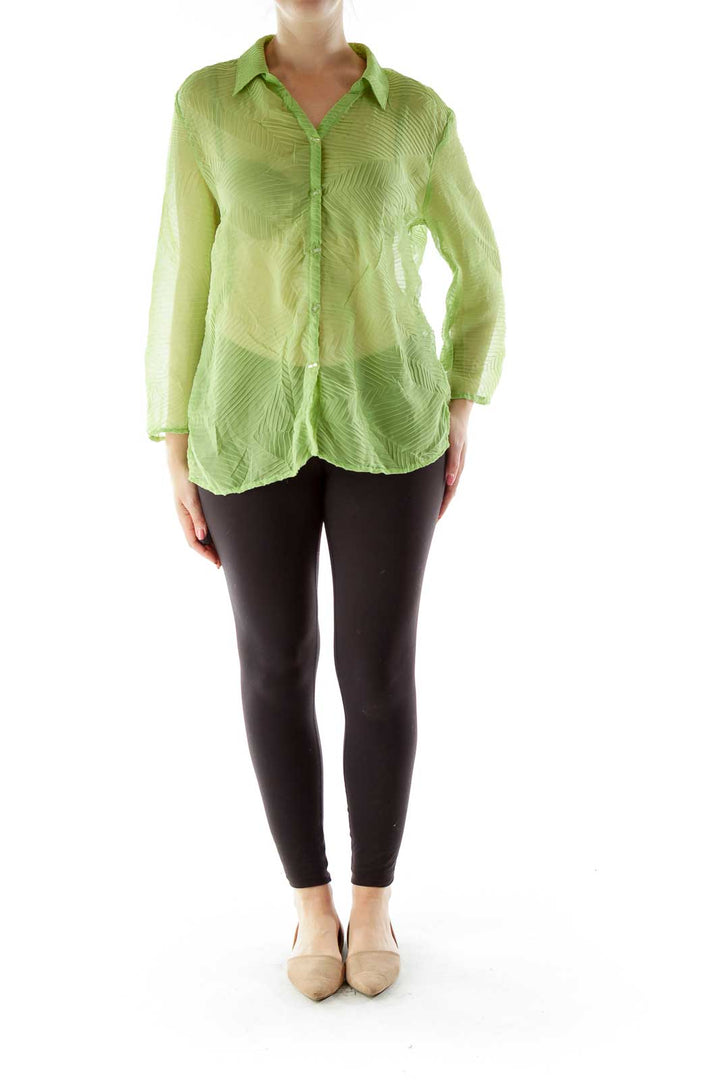 Green Sheer Blouse