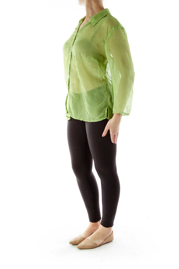 Green Sheer Blouse