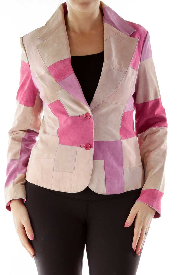 Pink Patch Suede Jacket