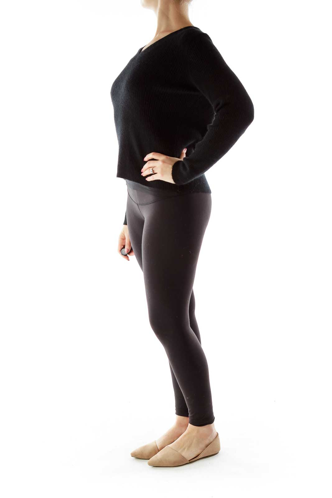 Black V-neck Cashmere Sweater