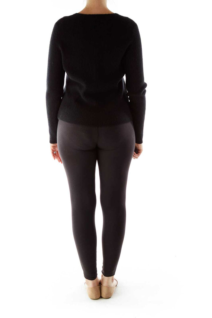 Black V-neck Cashmere Sweater