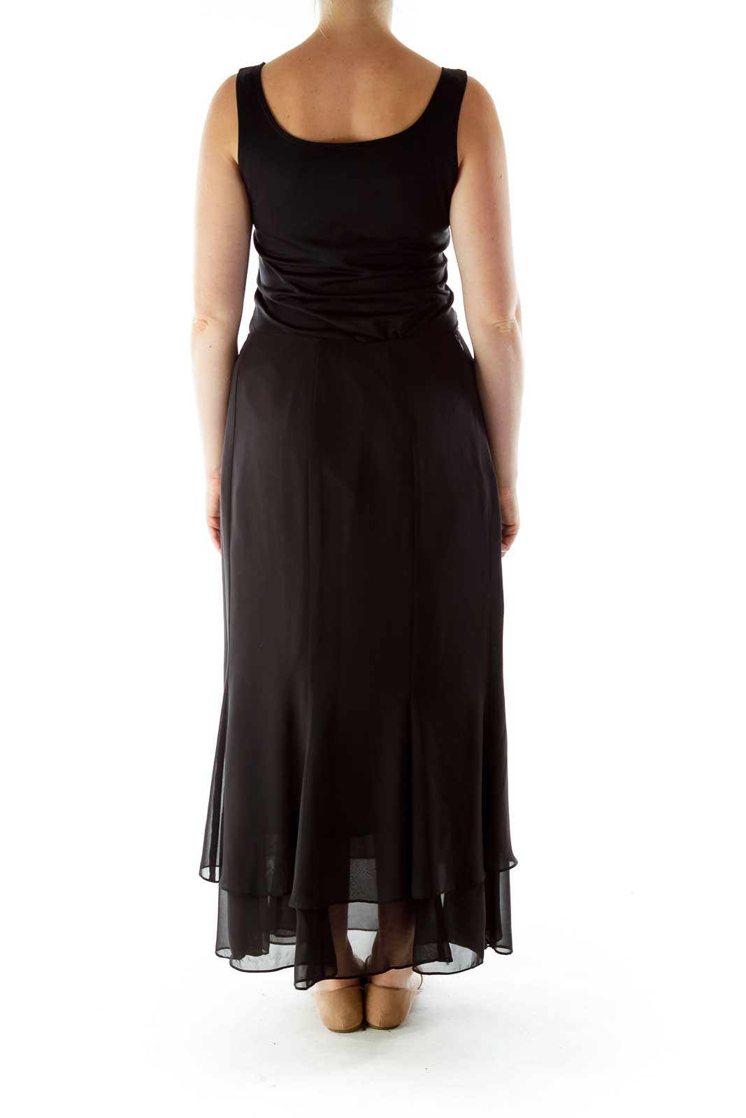 Black Maxi Chiffon Skirt