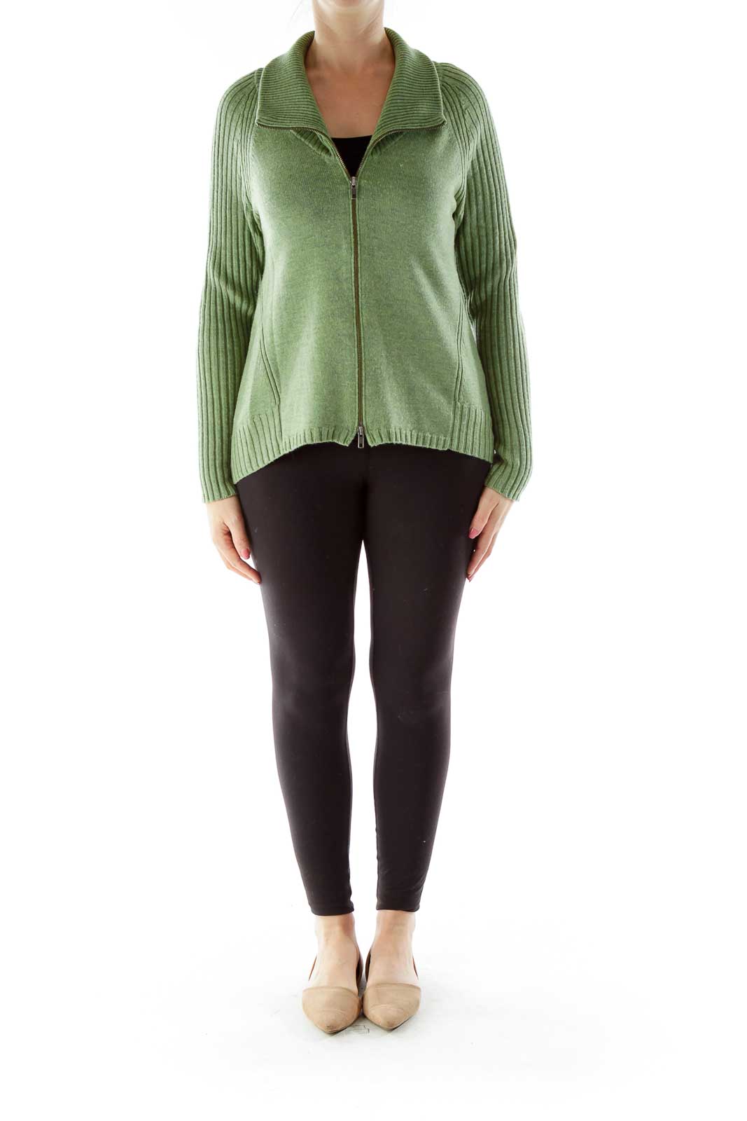 Green Merino Wool Sweater