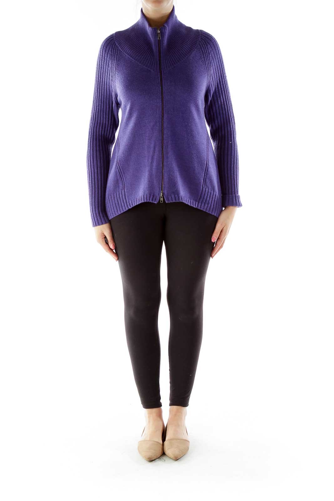 Purple Merino Wool Sweater