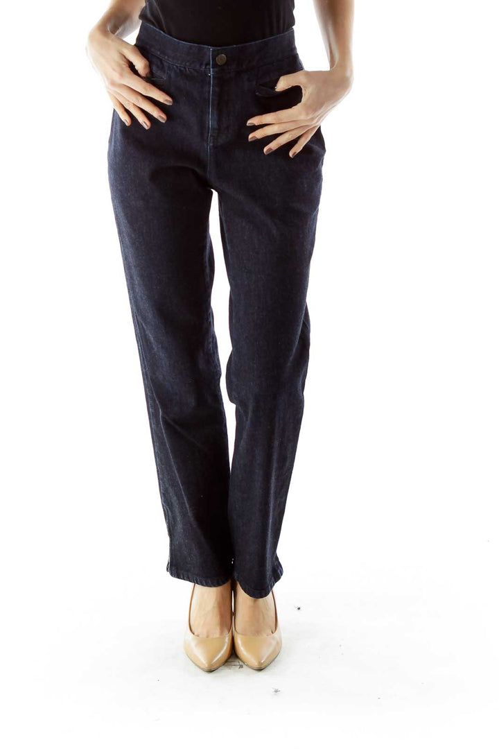 Navy Straight Leg Jeans