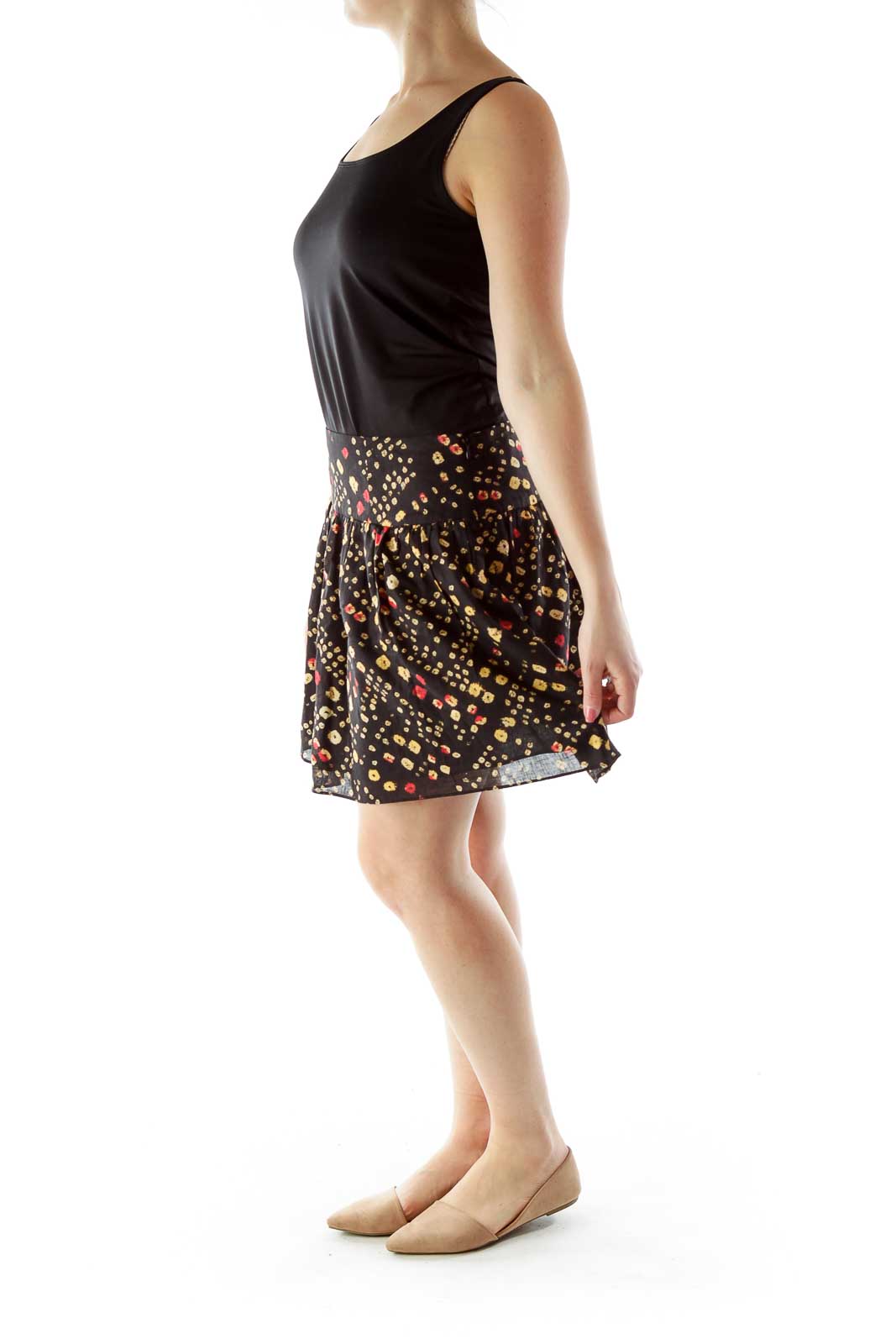 Black Multicolor Skirt