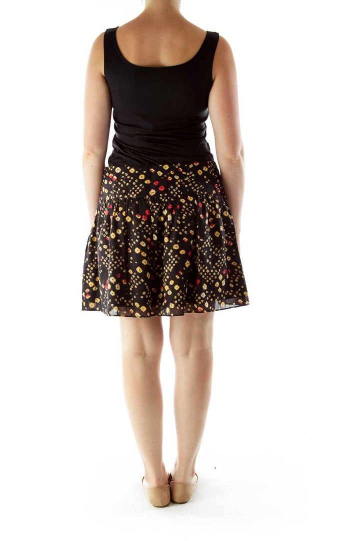 Black Multicolor Skirt