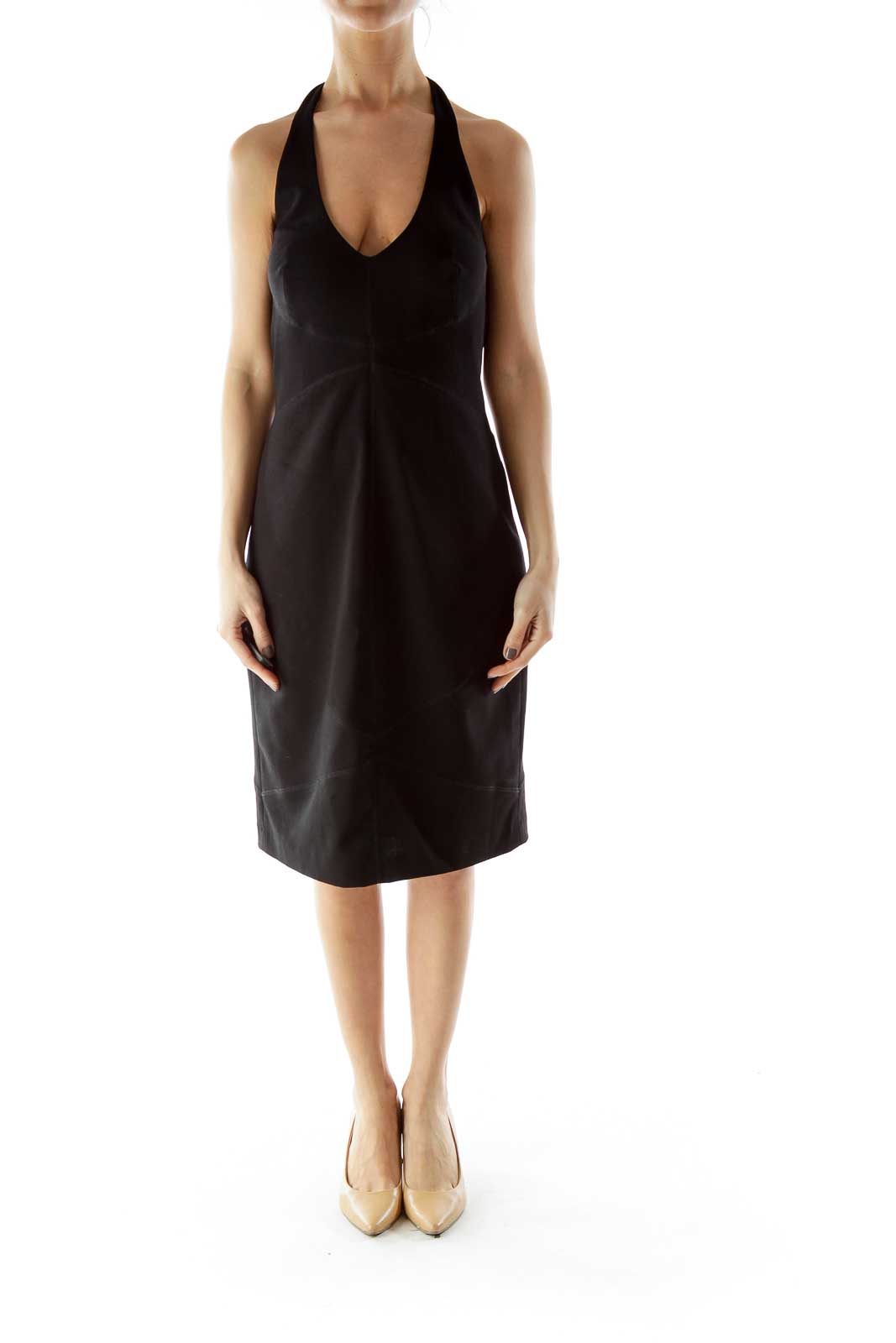 Black Halter Cocktail Dress