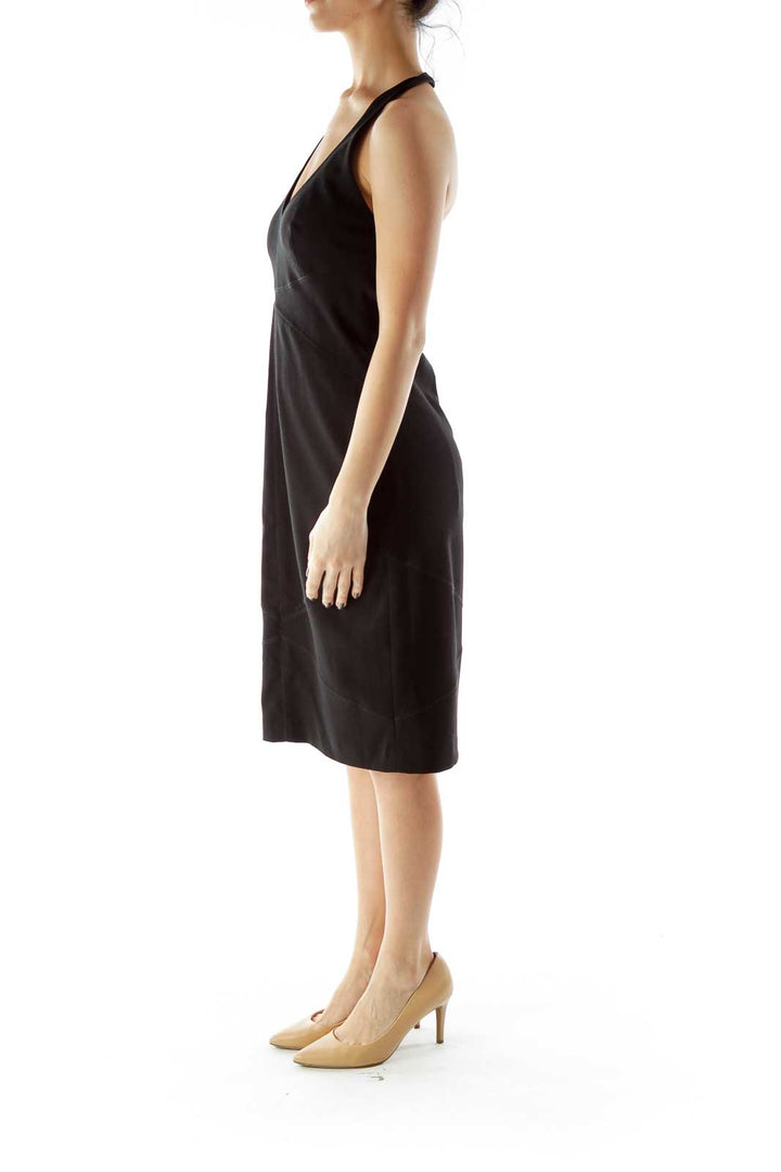 Black Halter Cocktail Dress