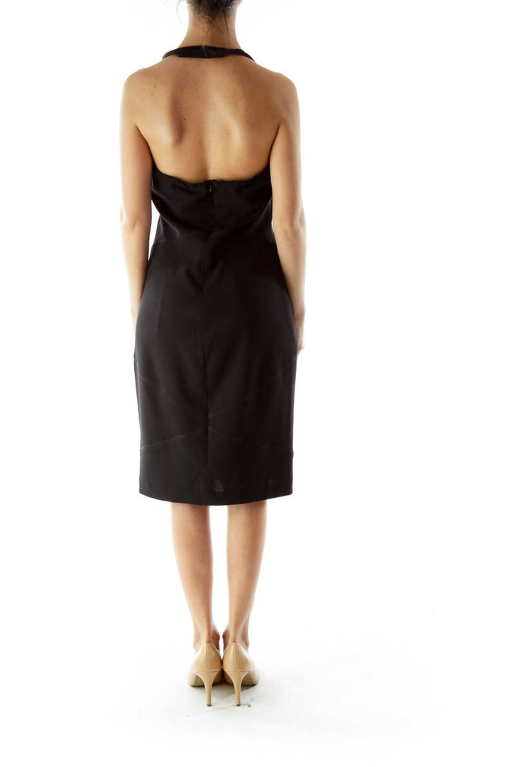 Black Halter Cocktail Dress