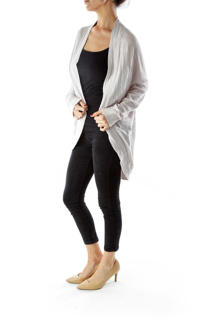 Beige Open Cardigan