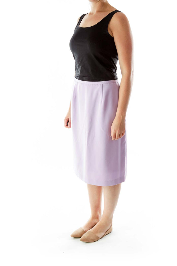 Purple Midi Pencil Skirt