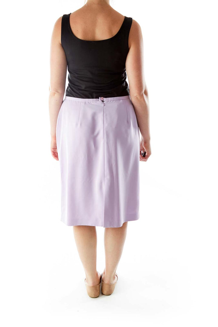 Purple Midi Pencil Skirt