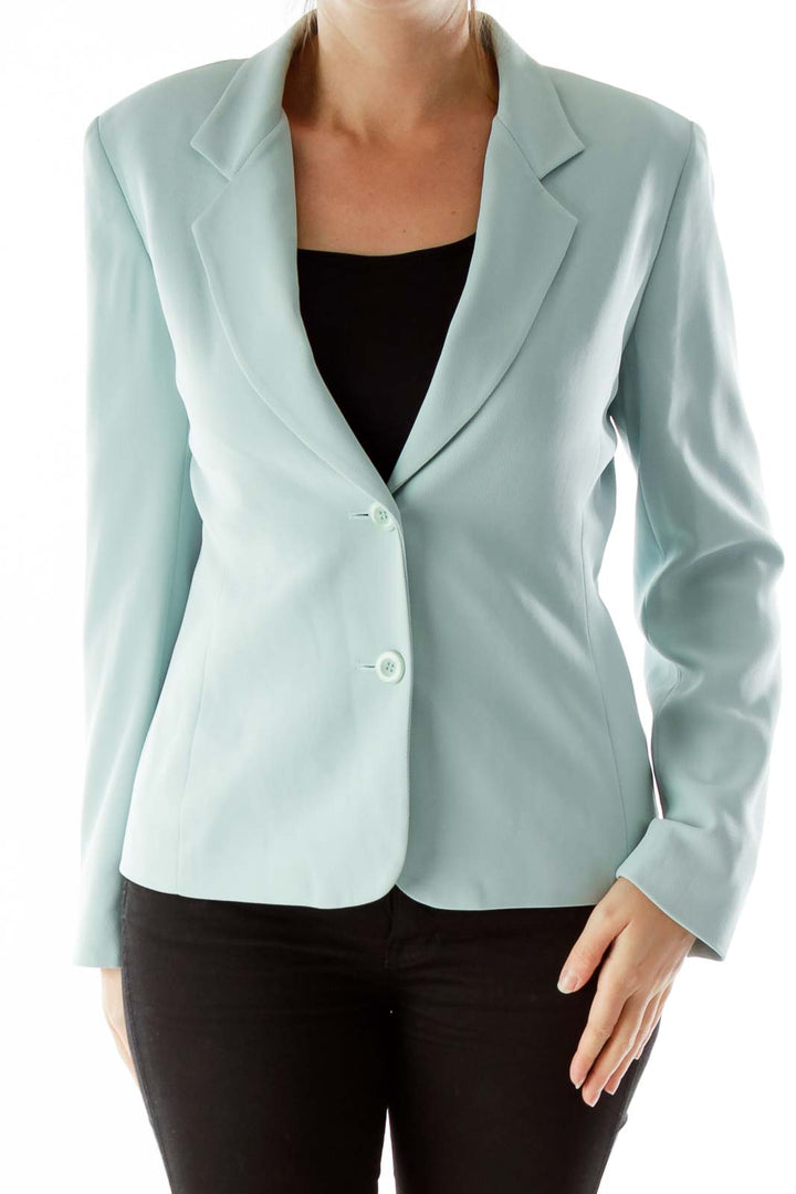 Mint Single-Breasted Suit Jacket