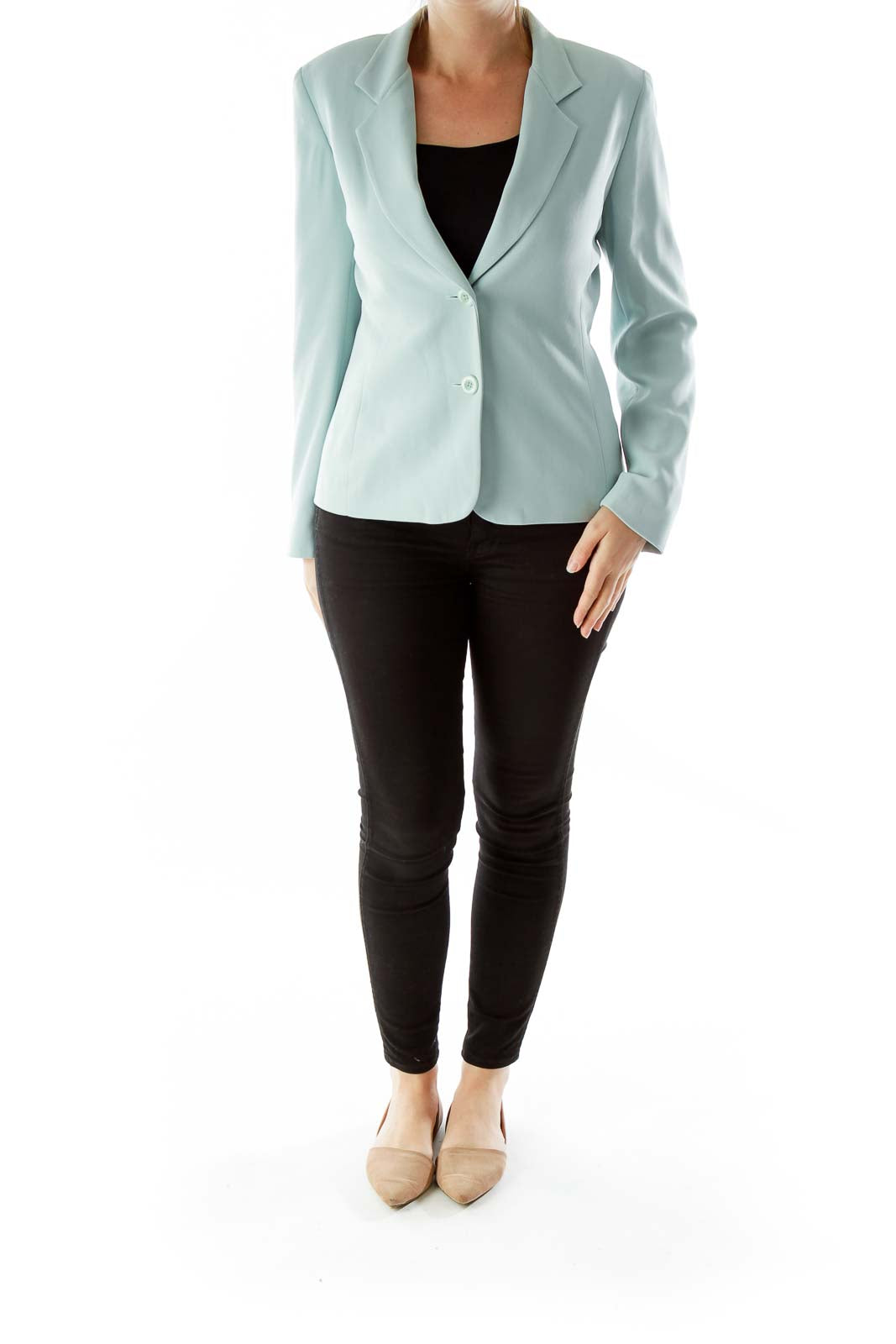 Mint Single-Breasted Suit Jacket