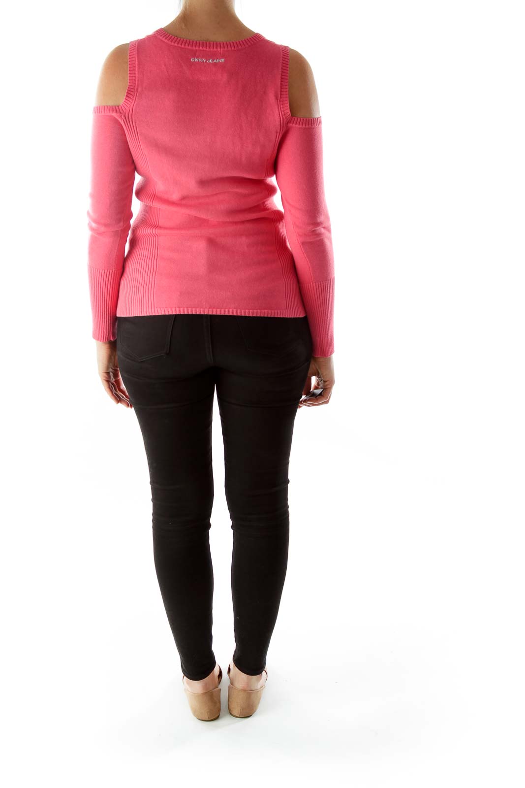 Cut out shoulders Pink sweater