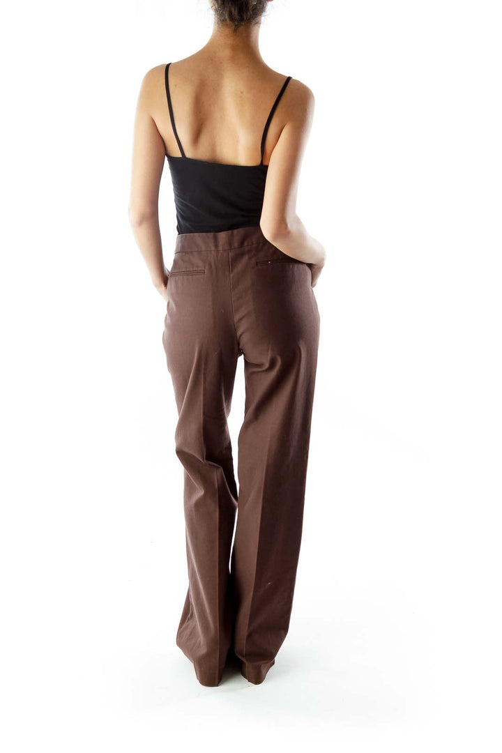 Brown Wide-Leg Pants