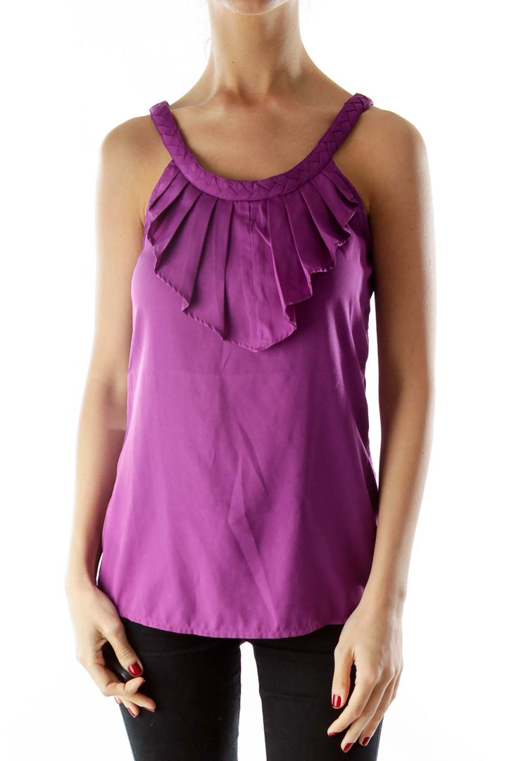 Purple Ruffled Top