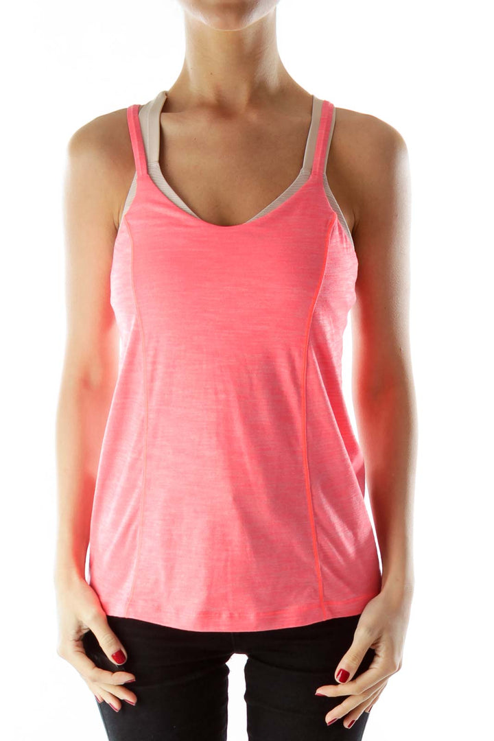 Red Spaghetti Strap Yoga Tank Top